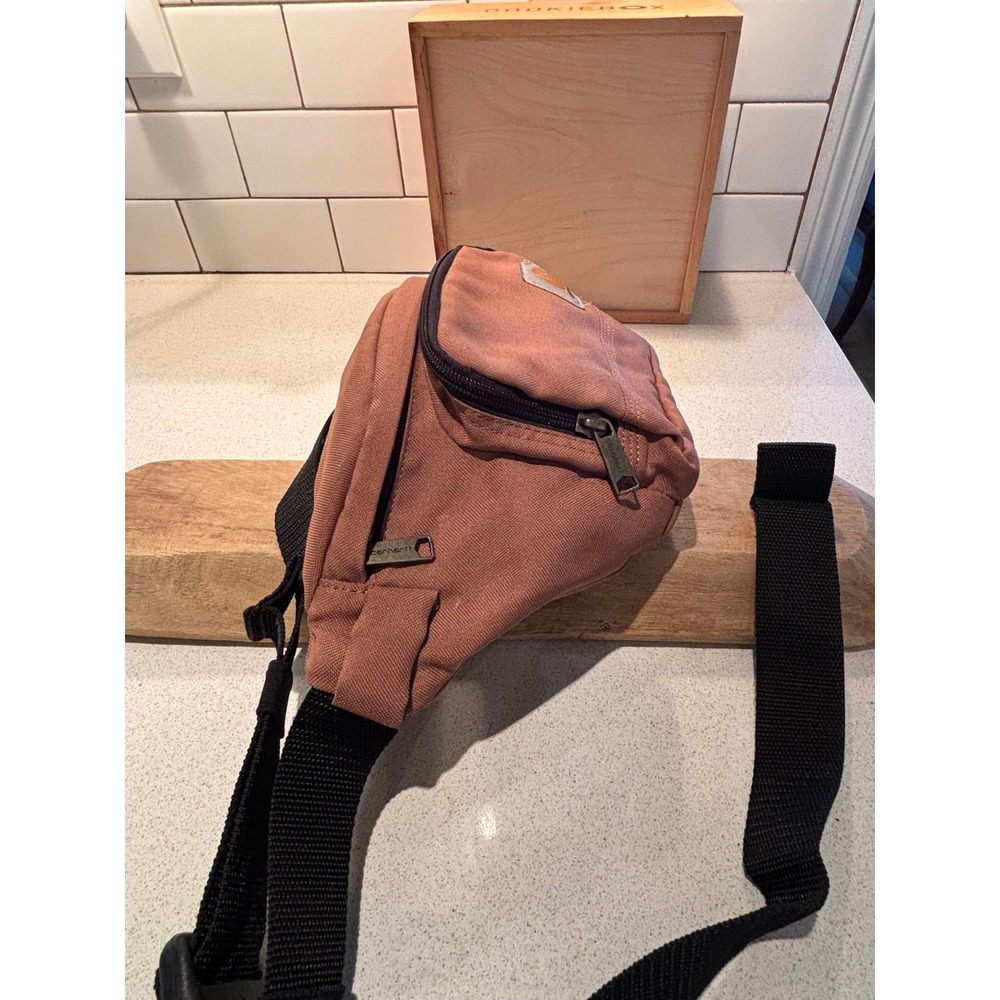 Carhartt Men Brown Canvas Waist Pack Fanny Pack Hip Bag Adjustable Strap - Picture 7 of 15